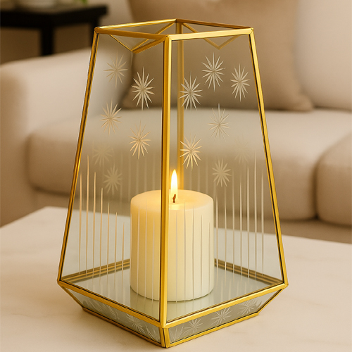 Celestial Gold Star Candle Holder