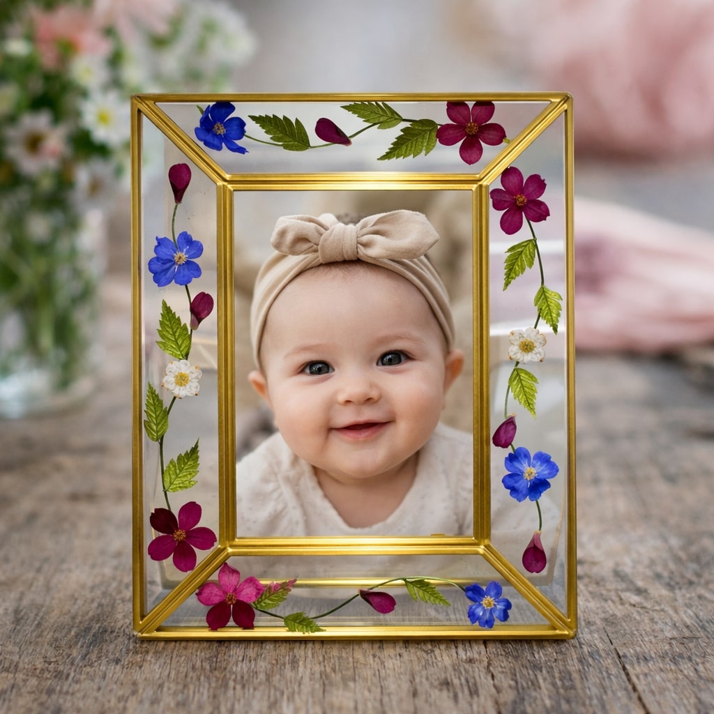 Everbloom Handcrafted Pressed Flower Photo Frame