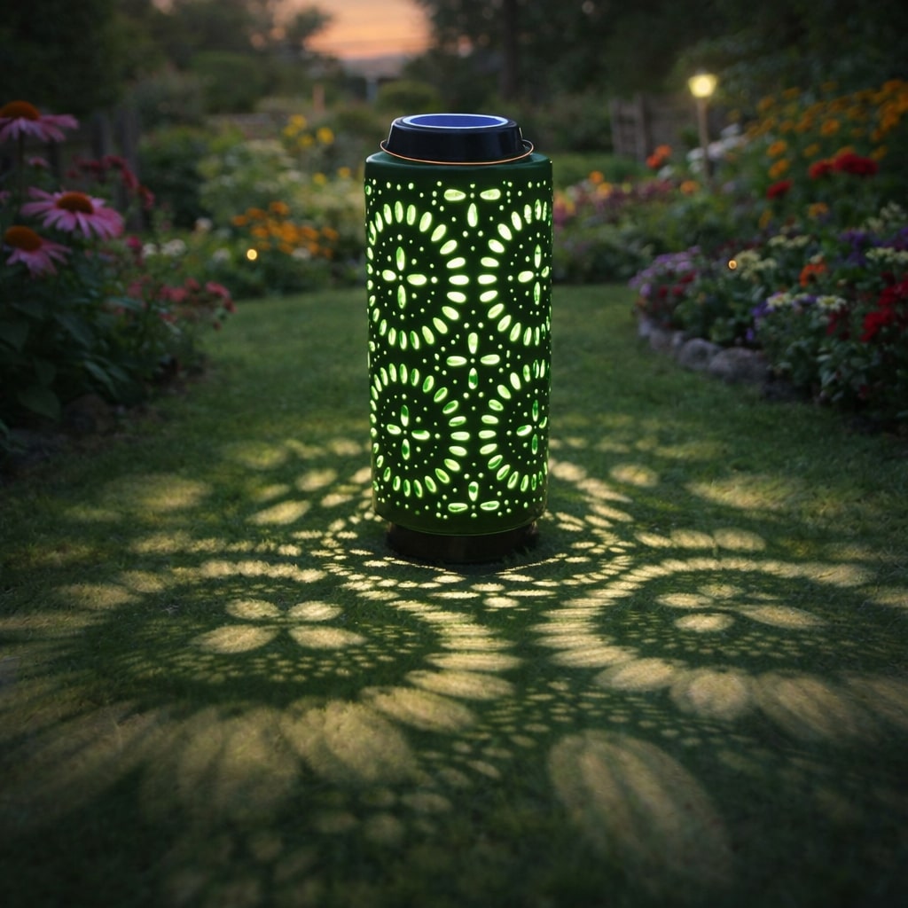 Noor Leaf Perforated Solar Lantern