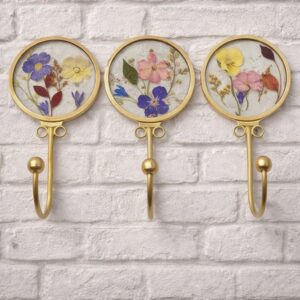 Bloom Frame Brass & Glass Pressed Flower Hook