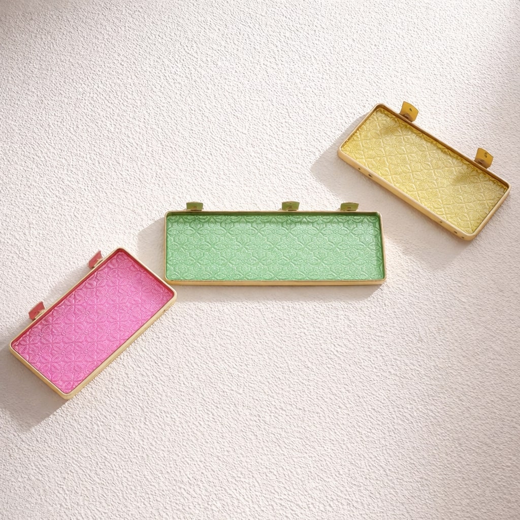 Pastel Luxe Metal Wall Shelf